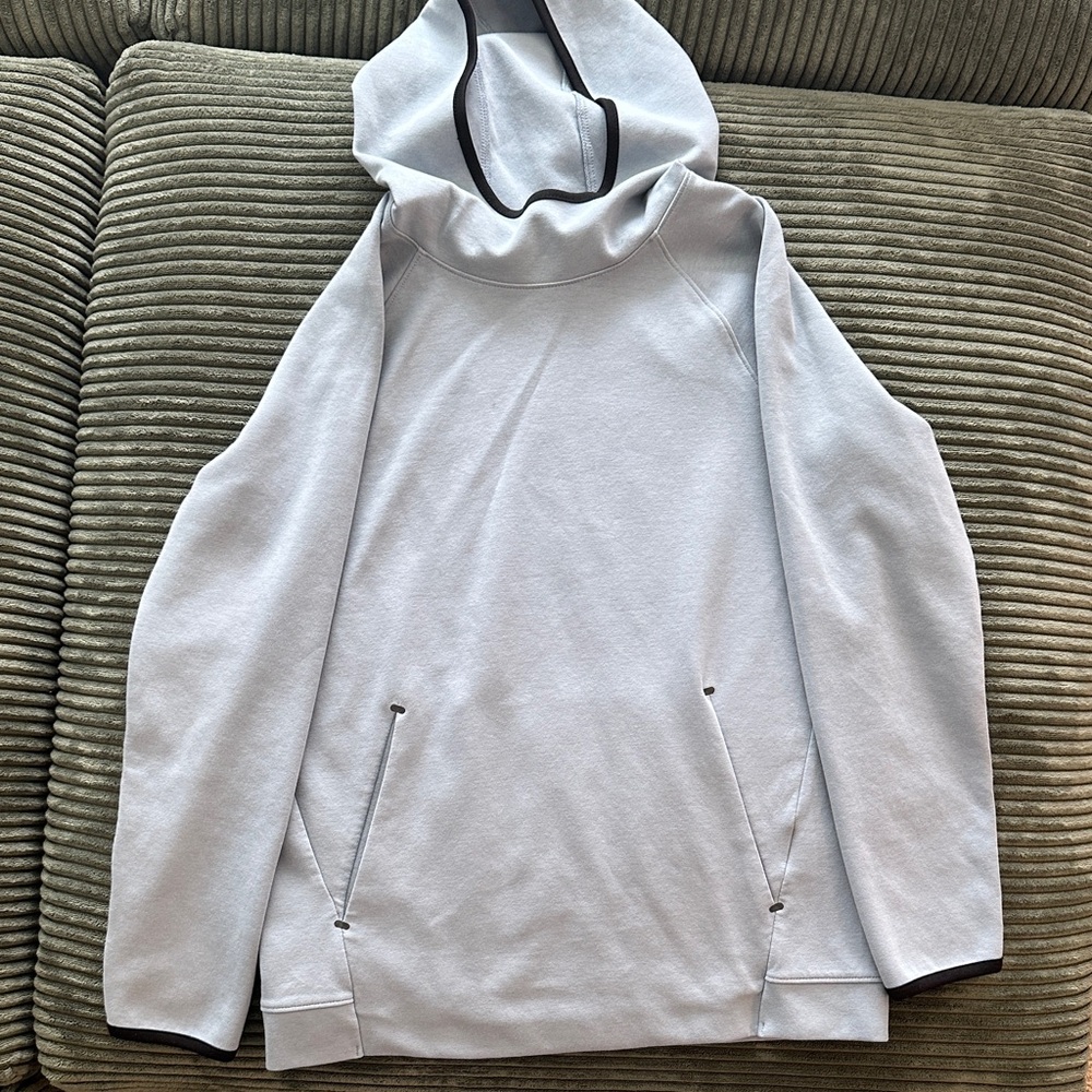 Light Gray Hoodie with Black Trim